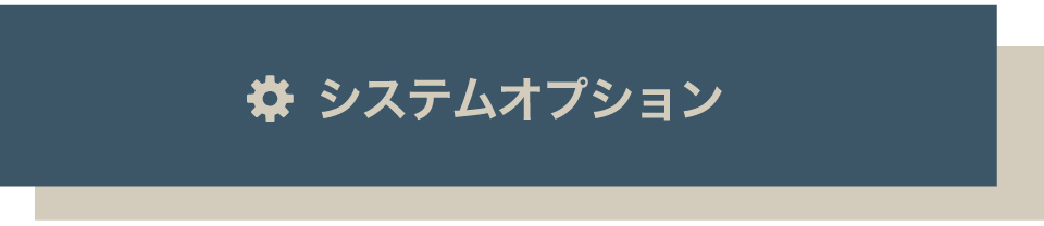 システムオプション